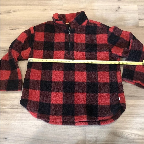 Koolaburra by UGG Women's XL Thick Fleece Pull-over Red/Black Plaid Mock Neck - Picture 10 of 13
